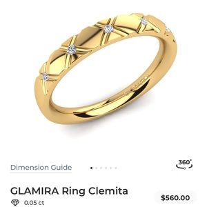 Glamira gold ring with diamonds - clemita
